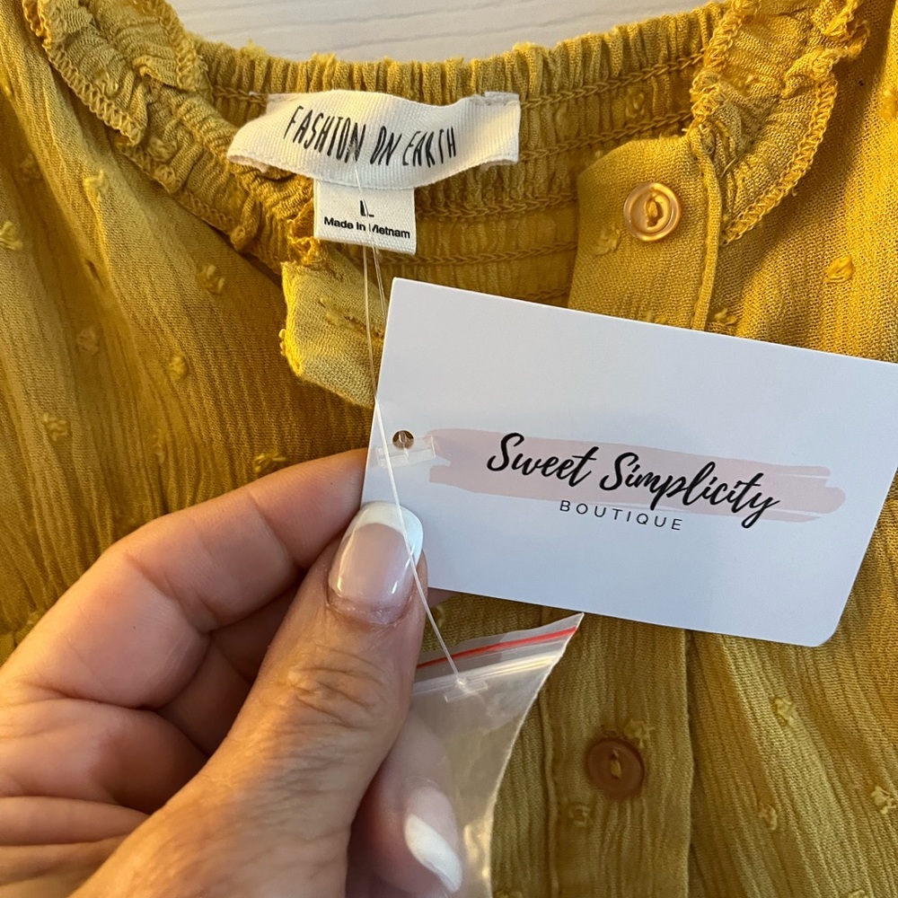 Yellow peasant dress